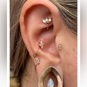 Mystic Topaz Zuri Threadless End Rose Gold